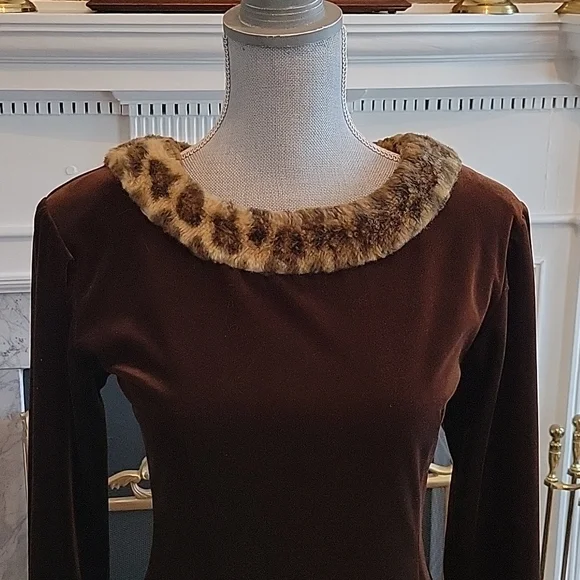 Vintage Xanadu Velvet Dress - Picture 2 of 8